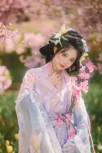 YiTuYu Vol.8666 Xian Lu: Ethereal Hanfu Beauty Amidst Cherry Blossoms-0
