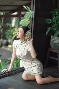 Timeless Grace: Vietnamese Woman in Modernized Ao Dai by a Serene Lotus Pond-10