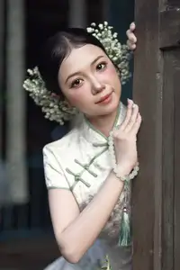 Timeless Grace: Vietnamese Woman in Modernized Ao Dai by a Serene Lotus Pond-4