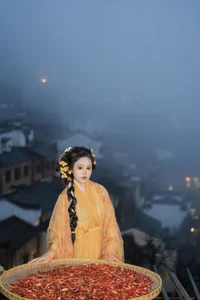 Ethereal Hanfu Beauty: Zhou Feng Qin in YiTuYu Art Language Vol.8913-14