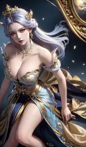 AI Generated Bai Lian Cheng Shen Heavenly Dome Part01: Alluring Goddess Mysterious Beauty-3