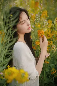 YiTuYu Vol.8614 Yi Yi: Enchanting Beauty Amidst Blooming Flowers - A Dreamy Vision-20