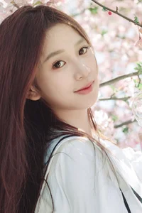 Spring Muse: Pure Elegance in JK Uniform Amidst Blossoms-5