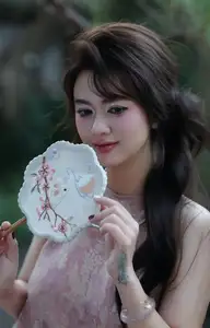Enchanting Vietnamese Beauty: A Graceful Portrait in Modern Traditional Dress and Fan-5