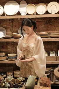 Serene Beauty and Artistic Soul in a Rustic Ceramic Setting-5