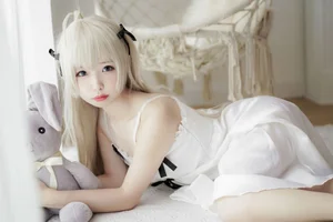 Stunning Sora Kasugano White Dress Cosplay by Shi Wan Zhen Zhi Fu Te - Elegant Yosuga no Sora Anime Photography Collection-15