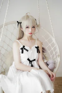Stunning Sora Kasugano White Dress Cosplay by Shi Wan Zhen Zhi Fu Te - Elegant Yosuga no Sora Anime Photography Collection-6