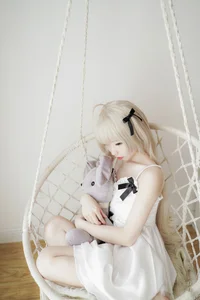 Stunning Sora Kasugano White Dress Cosplay by Shi Wan Zhen Zhi Fu Te - Elegant Yosuga no Sora Anime Photography Collection-7