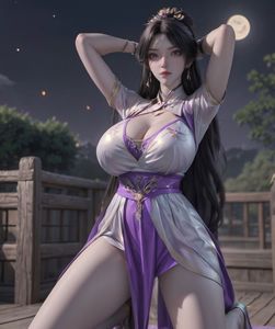 AI Generated: Enchanting Beauty Under Moonlight-19