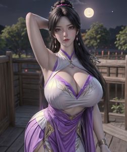 AI Generated: Enchanting Beauty Under Moonlight-7