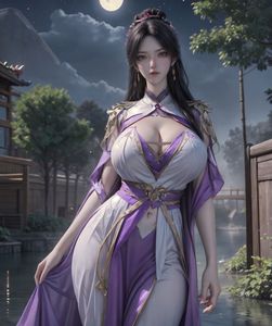 AI Generated: Enchanting Beauty Under Moonlight-6