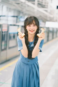 Urban Chic Subway Portrait Photography Featuring Xia Yu Xiao Nian in YiTuYu Art Language Vol.9383 – Aesthetic Transit Style Inspiration-3