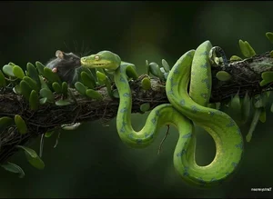 Nature’s Living Emerald: The Mesmerizing Color-Shifting Journey of the Green Tree Python-4