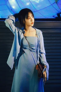 Elegant Moonlight Photography: YiTuYu Art Language Vol.9152 featuring Model Jian Xiao Cheng (44 High-Quality Images)-7