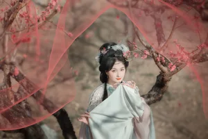 Spring Muse in Hanfu YiTuYu Art Language Vol.8879 Da Wai Wai Ge-28