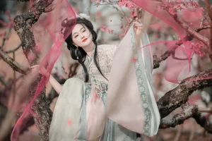 Spring Muse in Hanfu YiTuYu Art Language Vol.8879 Da Wai Wai Ge-14