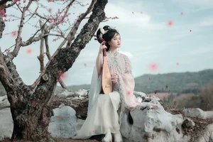 Spring Muse in Hanfu YiTuYu Art Language Vol.8879 Da Wai Wai Ge-25
