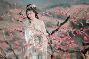 Spring Muse in Hanfu YiTuYu Art Language Vol.8879 Da Wai Wai Ge-34