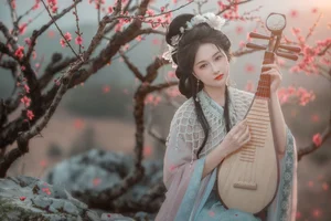 Spring Muse in Hanfu YiTuYu Art Language Vol.8879 Da Wai Wai Ge-20