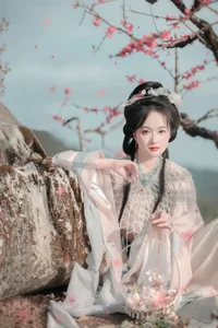 Spring Muse in Hanfu YiTuYu Art Language Vol.8879 Da Wai Wai Ge-6
