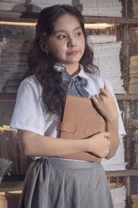 VGU No.142: Captivating Female Student in Uniform Captures Youthful Serenity-2