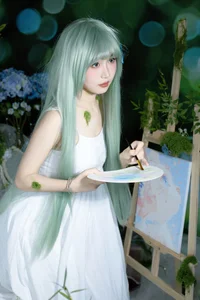 Ethereal Nature Portrait Photography: Duo Jin Sha Yu Zui Li in Art Language Vol.9287 – Aesthetic Moss-Inspired Fashion Editorial-9