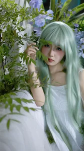 Ethereal Nature Portrait Photography: Duo Jin Sha Yu Zui Li in Art Language Vol.9287 – Aesthetic Moss-Inspired Fashion Editorial-4