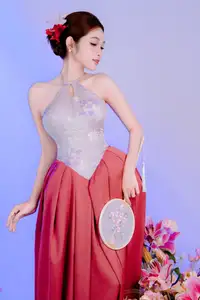 Elegant Beauty: Graceful Vietnamese Young Woman in Modern Attire with Lilies-22