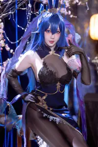 Coser Hoshilily as Azur Lane New Jersey: Enchanting Bunny Garden Beauty!-1