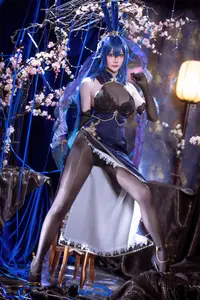 Coser Hoshilily as Azur Lane New Jersey: Enchanting Bunny Garden Beauty!-23