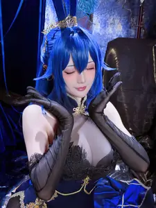 Coser Hoshilily as Azur Lane New Jersey: Enchanting Bunny Garden Beauty!-21