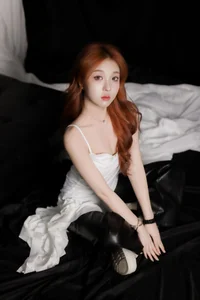 Stunning Artistic Portrait Photography of Momo Wu - YiTuYu Art Language Vol.9280 Featuring Vibrant Red and White Aesthetics-22