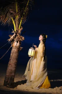 Elegant Moonlight Portrait Series: YiTuYu Art Language Vol.9290 Featuring Model Tian Tian – Aesthetic Photography Collection-15