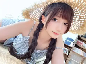 NAGISA: Charming Summer Vibes with Straw Hat & Gingham Dress - Part03 Exclusive-6
