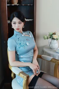 Elegant Modern Cheongsam Fashion: XiuRen No.10753 Rose I Love You Collection Featuring Timeless Asian Beauty and Glamorous Floral Aesthetics-6