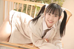 Stunning Portrait Gallery of Yui Iruma in Classic Blue Swimwear - LOVEPOP Photoset 20 Featuring Minimalist Style and Elegant Posing-25