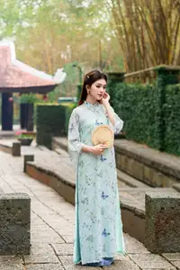 Graceful Ao Dai Girl Amidst Bamboo: Timeless Beauty and Serenity-6