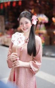 Elegant Vietnamese Girl Portrait: Modern Ao Dai, Paper Umbrella-5