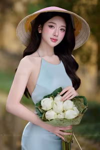 VGU No.146: Enchanting Vietnamese Beauty A Vision of Grace and Elegance with Fresh Blooms-4
