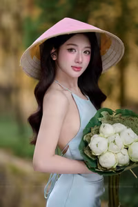 VGU No.146: Enchanting Vietnamese Beauty A Vision of Grace and Elegance with Fresh Blooms-12