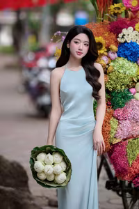 VGU No.146: Enchanting Vietnamese Beauty A Vision of Grace and Elegance with Fresh Blooms-7