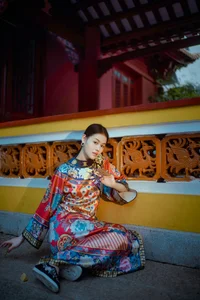 Timeless Elegance of Man Li by the Red Wall - YiTuYu Vol.8871-2