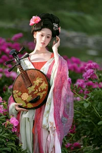 Elegant Floral Portraits with Li Zhi Xiao Ye: Romantic Peony Garden Aesthetic Vol.9113-3