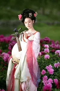 Elegant Floral Portraits with Li Zhi Xiao Ye: Romantic Peony Garden Aesthetic Vol.9113-10