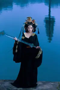 YiTuYu Vol.8704 Xiao Hong: Mysterious Traditional Beauty with Pipa by the Lake-9