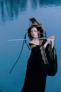 YiTuYu Vol.8704 Xiao Hong: Mysterious Traditional Beauty with Pipa by the Lake-11