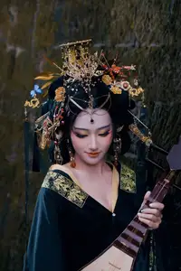 YiTuYu Vol.8704 Xiao Hong: Mysterious Traditional Beauty with Pipa by the Lake-13