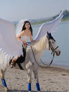 Ethereal Pegasus Muse by the Sea - YiTuYu Art Language Vol.8882-11