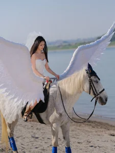 Ethereal Pegasus Muse by the Sea - YiTuYu Art Language Vol.8882-0