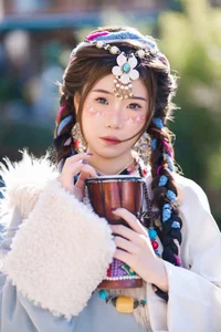 Vẻ Đẹp Thanh Khiết: Huang Ying Giữa Cánh Đồng Hoa Gesang Rực Rỡ Nơi Cao Nguyên-17